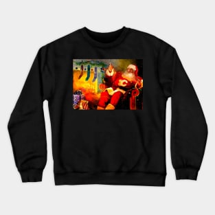 Santa is a flame fan Crewneck Sweatshirt